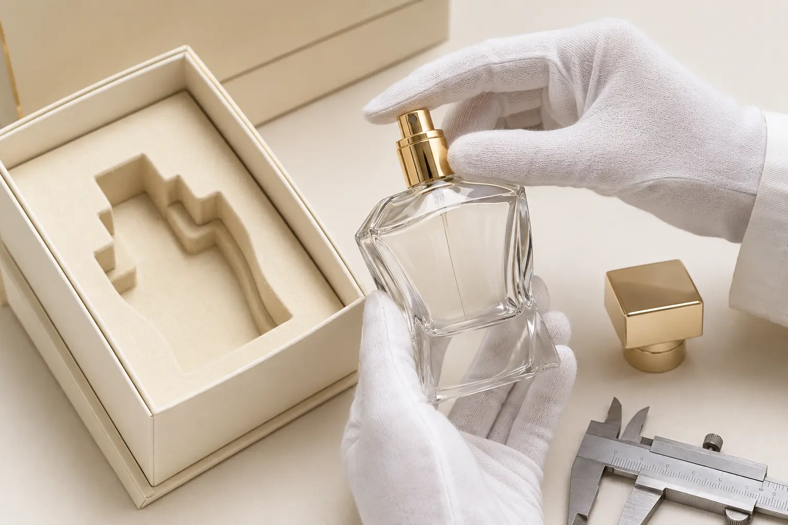 Perfume bottle hardware and packaging quality inspection